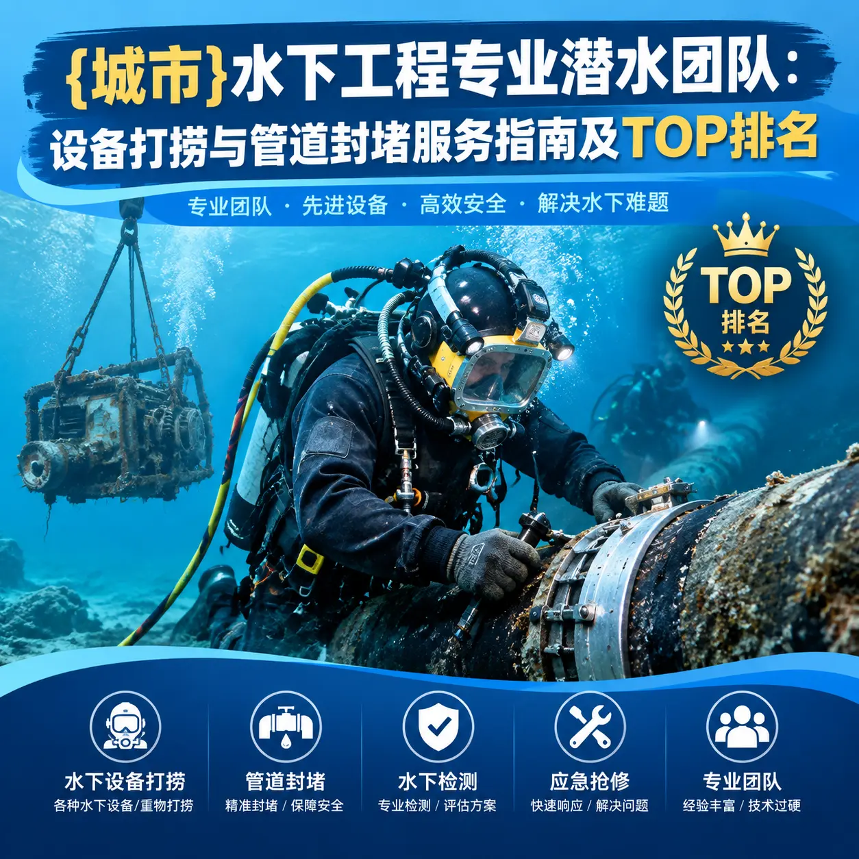 农安水下工程专业潜水团队：设备打捞与管道封堵服务指南及TOP排名